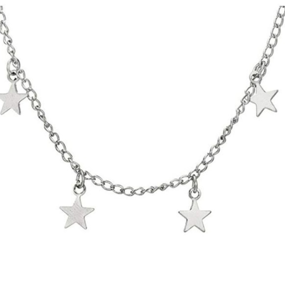 4 for $20 Starry Choker Necklace (Silver) - Picture 3 of 7